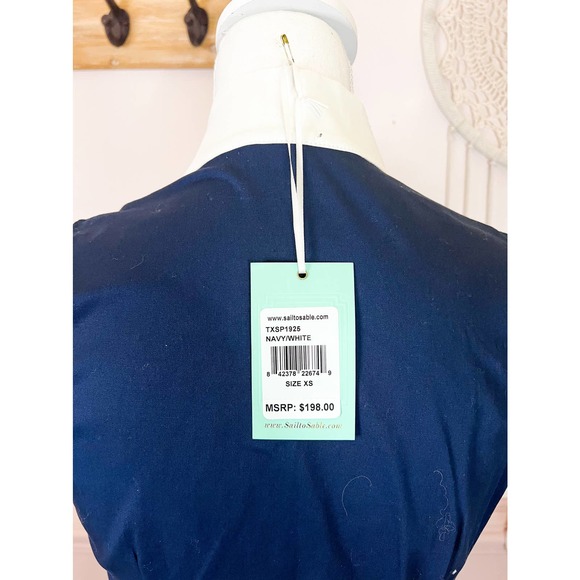 STS SAIL TO SABLE Mini Dress ColorblockTunic Shift NWT Size XS Navy White - Picture 6 of 10